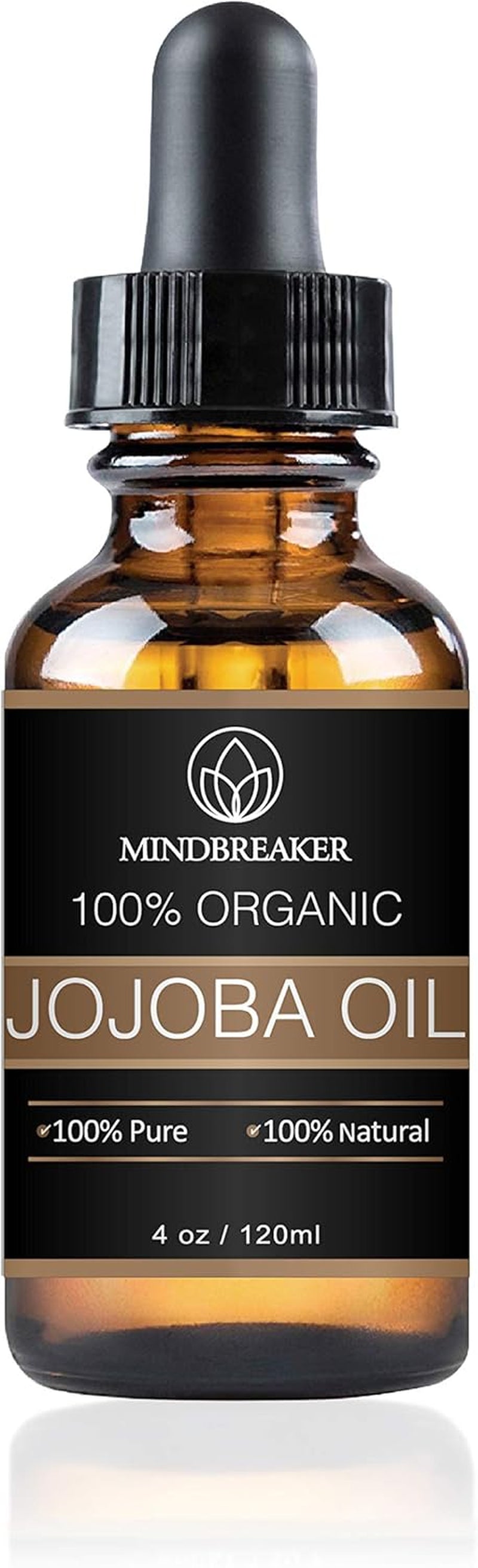 Aceite De Jojoba Orgánico - 100% Puro Aceite De Jojoba Natural - Aceite Portador Prensado En Frío - Crema Hidratante Perfecta Adecuado Para Cabello, Piel, Cara, Uñas(4Oz)