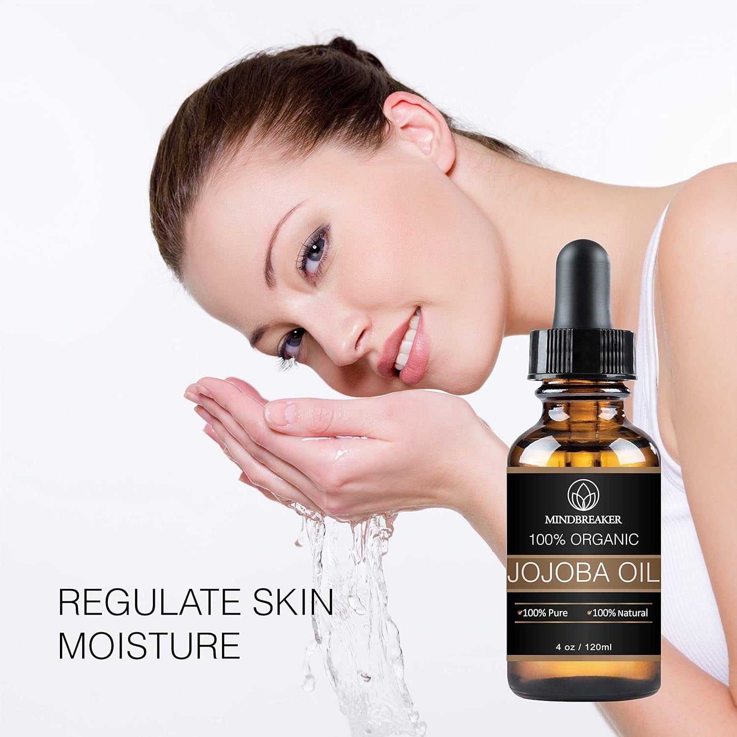 Aceite De Jojoba Orgánico - 100% Puro Aceite De Jojoba Natural - Aceite Portador Prensado En Frío - Crema Hidratante Perfecta Adecuado Para Cabello, Piel, Cara, Uñas(4Oz)